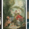 Maerten van Heemskerck, Portrait d'une dame en train de filer (vers 1531) ; Jean-Honoré Fragonard, La balançoire (vers 1750-1752) ; John Frederick Peto, Toms River (1905)
